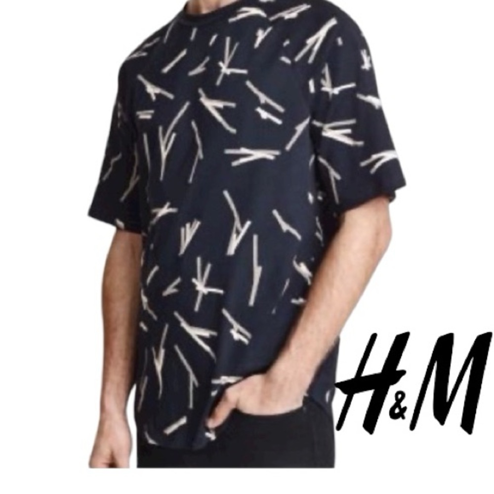 Blue Curved T-Shirt